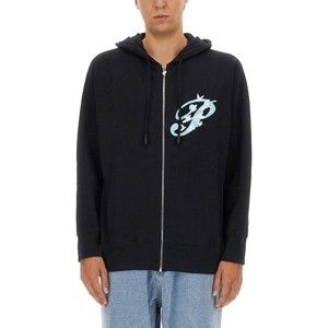 3.Paradis Black Zip Sweatshirt With Graphic Design - NWT
